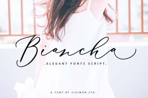 modern biancha script font