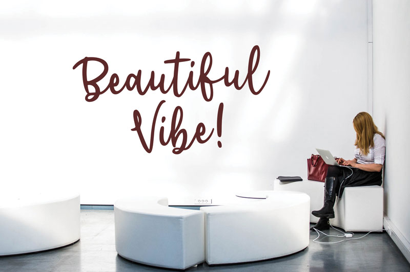 beautiful vibe | Waverly Date Font