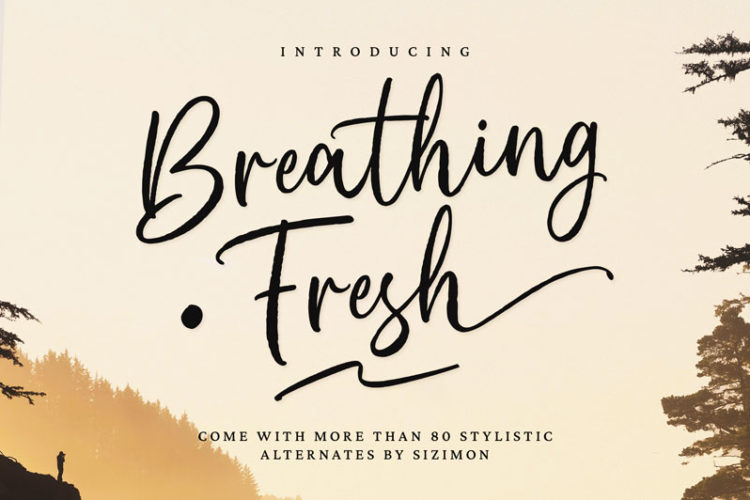 Breathing Fresh font | Best brush font Collection