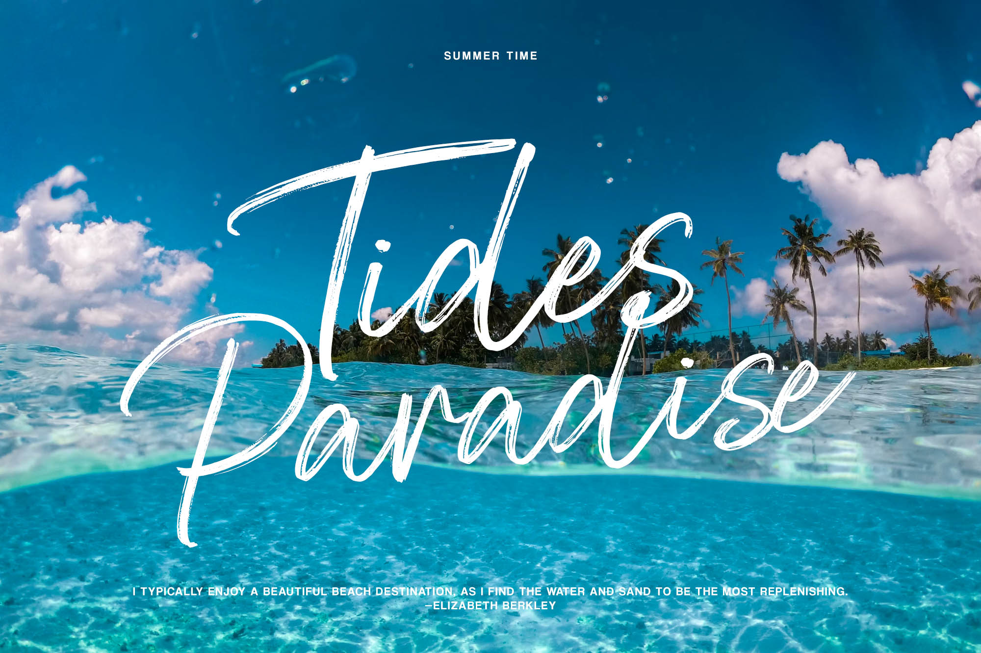 agent travel holiday cover brand using World Sentence font by sizimon
