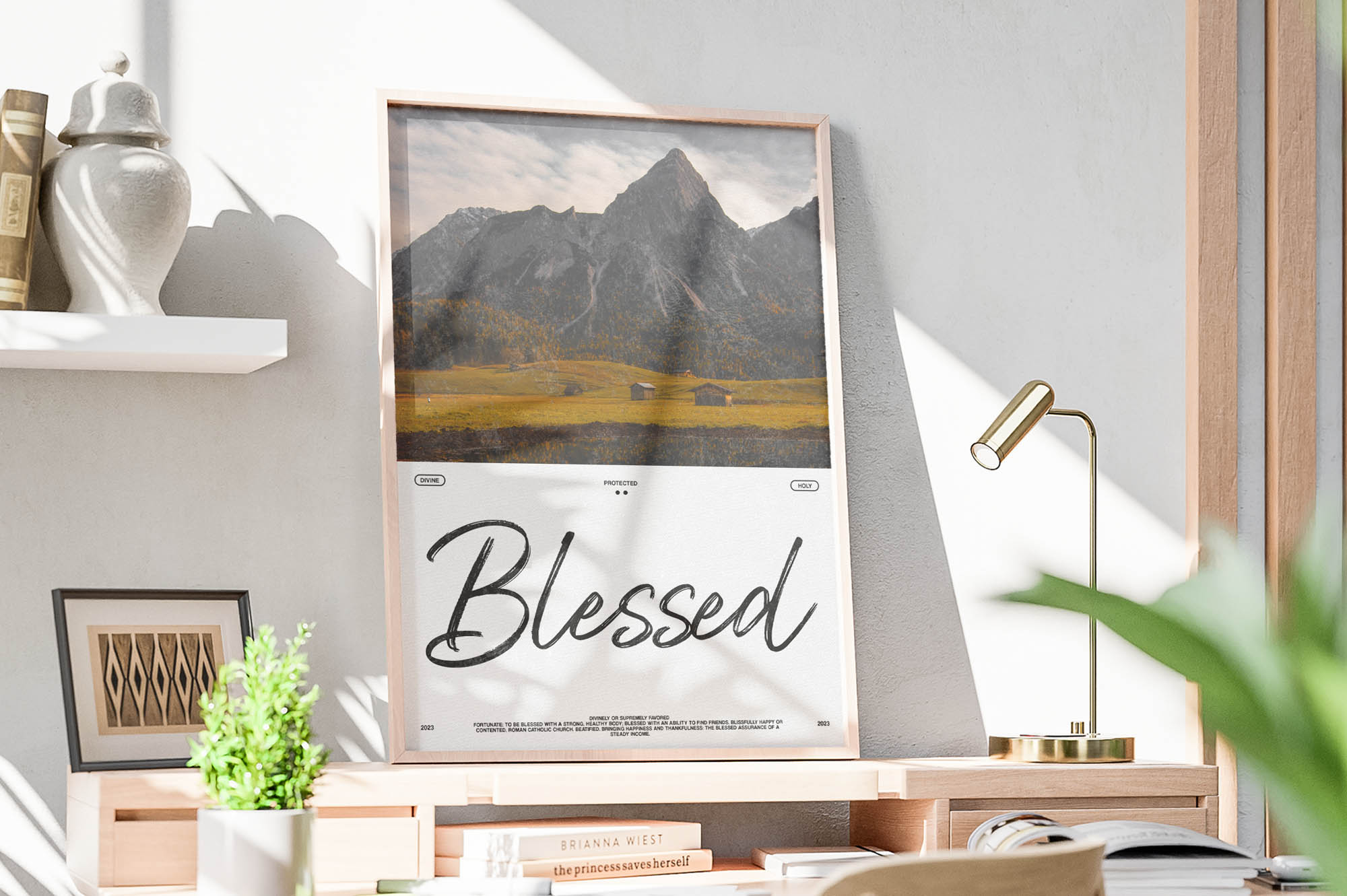 frame cover using World Sentence font by sizimon