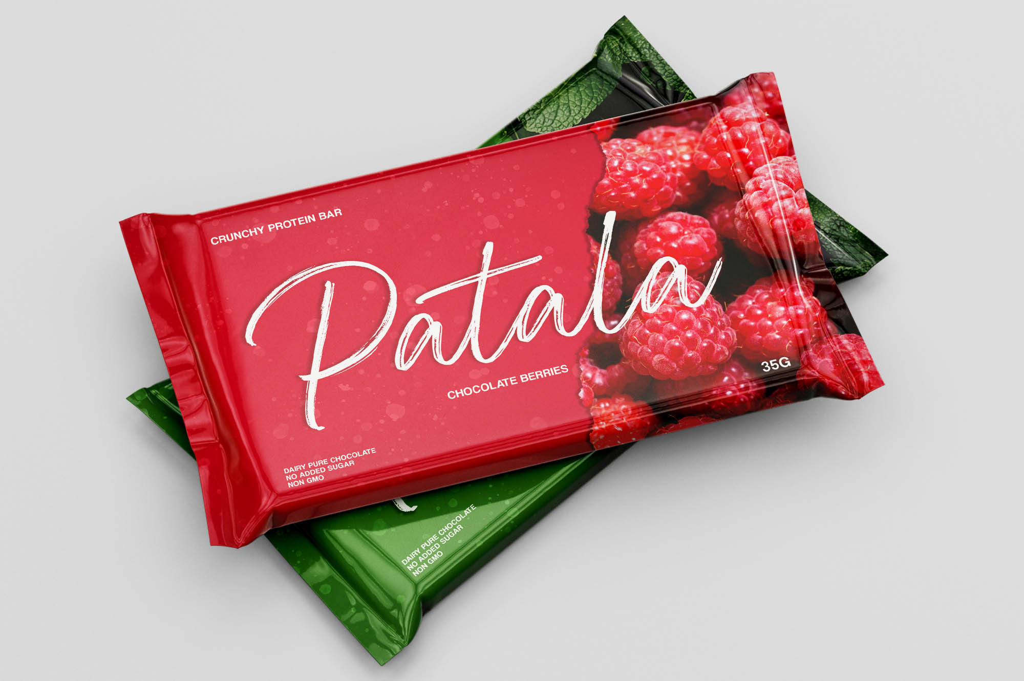 chocolate food brand using World Sentence font by sizimon