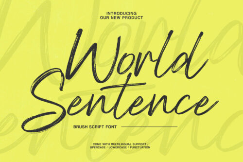 poster using World Sentence font