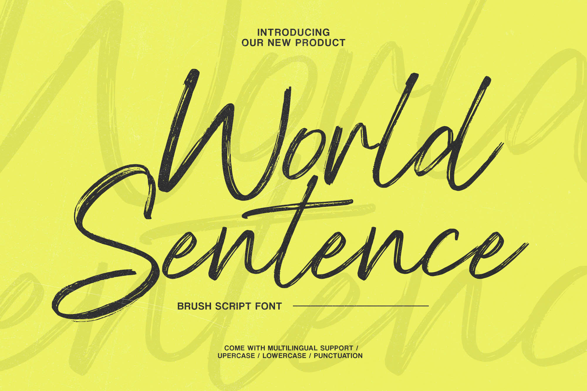 poster using World Sentence font
